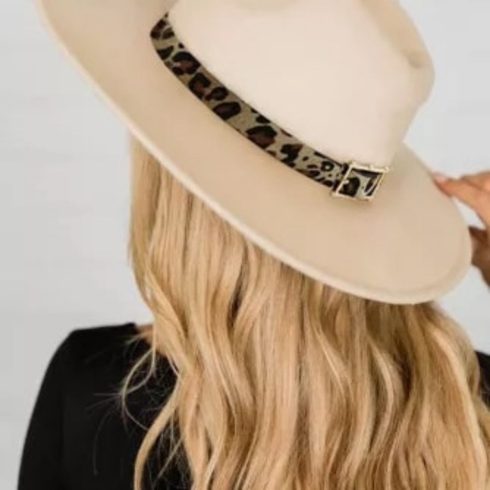 Animal Print Band Fedora